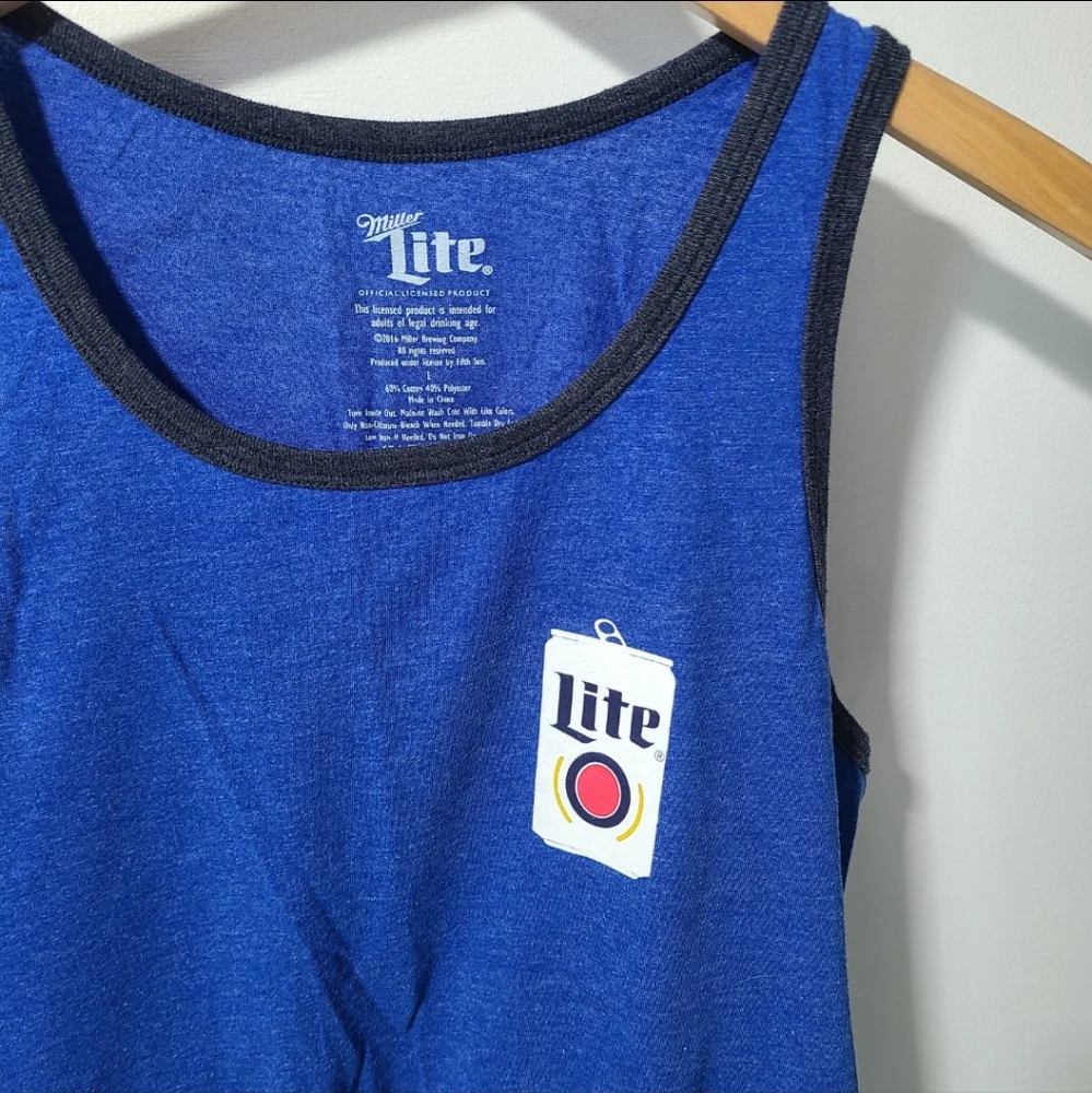 Miller Lite beer can mens large tank top muscle shirt - Picture 1 of 4